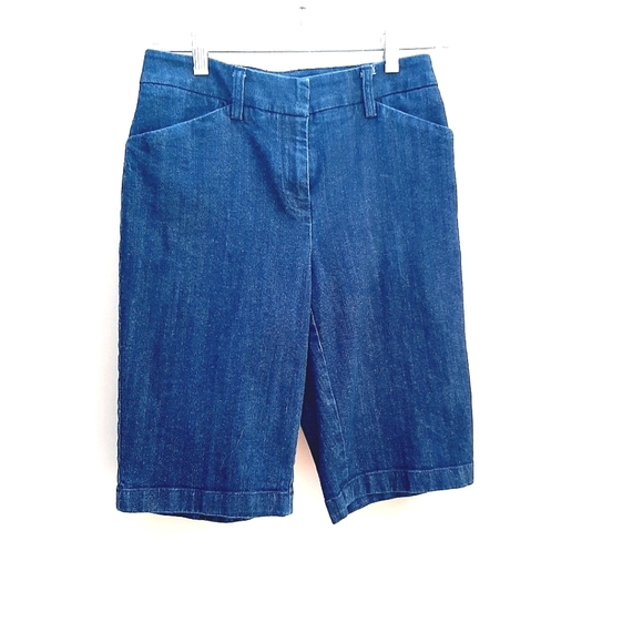 Navy Denim walking shorts - Picture 4 of 8